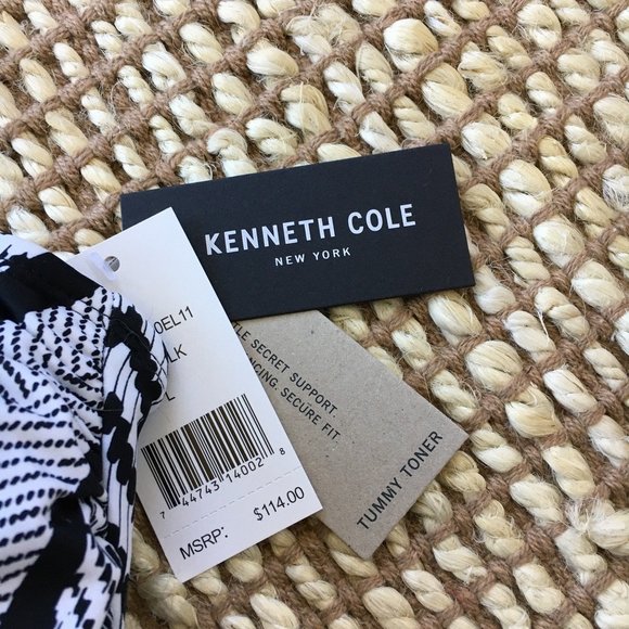 Kenneth Cole One Piece Geometric Swimsuit Size L - Picture 6 of 8